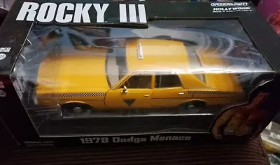 1978 Dodge Monaco Taxi Yellow  Rocky Iii  1/24 Diecast Model Greenlight 84161 • $32