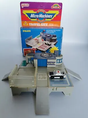 Micro Machines Travel City Set Police Station With Box & 1 Car - See Description • £29