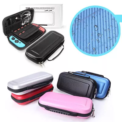 For Nintendo Switch Carrying Case Carbon Fiber Hard Shell Portable Bag • $27.79