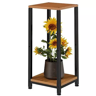 Plant Stand Indoor Corner Tall 2 Tier Metal Modern Flower Plant Shelf Holder... • $30.05