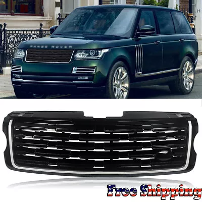 For 2013-2017 Range Rover 2023 Style Front Upper Bumper Grille Grill Gloss Black • $126.34