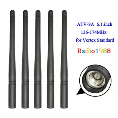 5 Pack VHF Antenna For VX130 VX231 VX351 VX921 VX924 VX929 Radio ATV-8A 6.1inch • $14.90