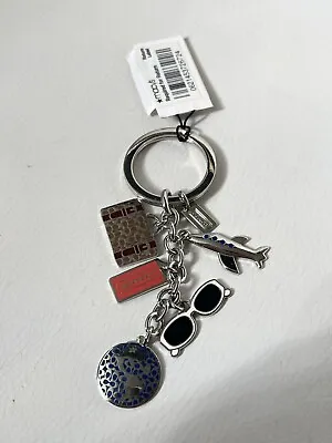 NWT - Coach Travel Mix Key Fob Keychain (Silver) • $45