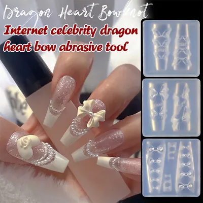 3D Nail Carving Mold Butterfly Mould Silicone Nail Stamping Plate Nail Stenc ❤TH • $7.97