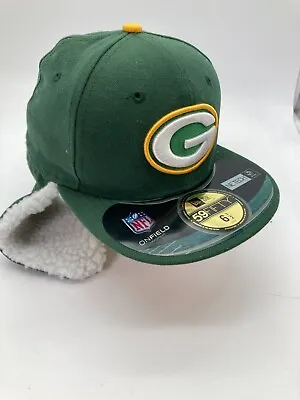 NFL Green Bay Packers Winter Hat New Era Cap New Era Dog Ear New With Tags 6.5   • $12