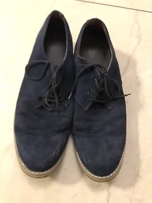H&M Mens Navy Lace Up Casual Formal  Shoes Size 8 UK 42 EUR • £4.50