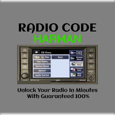 Anti-theft Harman Radio Code Series Mygig  Ntg4 Rer A Stereo Pincode Service • $3.99