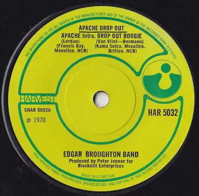 The Edgar Broughton Band - Apache Drop Out (7  Single Sol) • £12.49