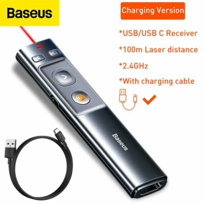 New Wireless USB Powerpoint Presentation PPT Flip Pen Laser Pointer Clicker • £13.91
