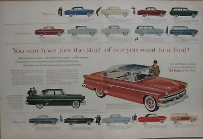 1954 Ford Ad: Full Line: Skyliner Crestline Etc. • $6