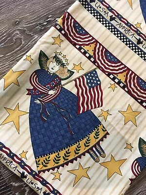 Vintage Fabric Debbie Mumm Mumm's The Word Liberty Angel 1 Yard OOP Americana • $8