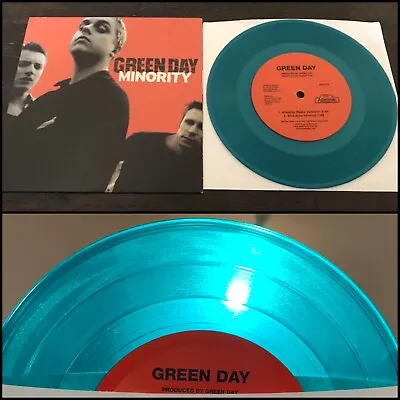 GREEN DAY Minority 7” Teal Vinyl 200-bad Religion The Offspring Rancid Nofx Mxpx • $45