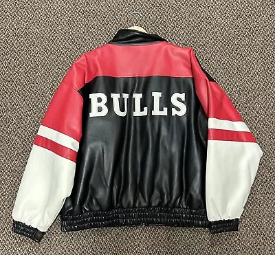 Vintage Harbortec Officially Licensed Leather Chicago Bulls Jacket RARE • $40