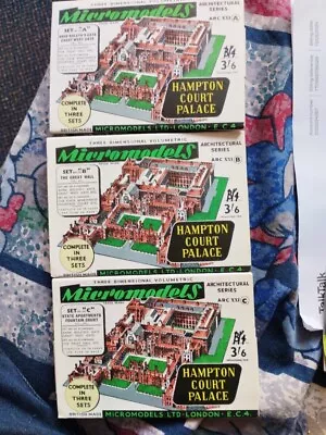 Micromodels Hampton Court Palace 3 Model Set ARC XXI Original Card Paper Kits • £12