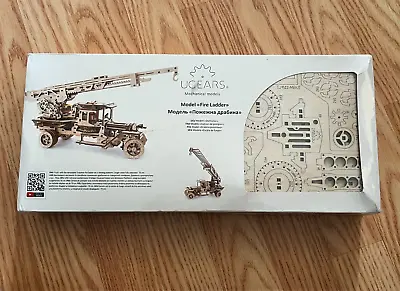 Ugears Mechanical Model Fire Truck With Ladder Wooden Puzzle • $72