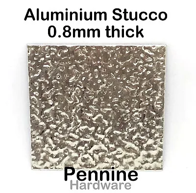 STUCCO 0.8mm Decorative Aluminium Sheet Metal Guillotine Cut In UK Factory • £7.37