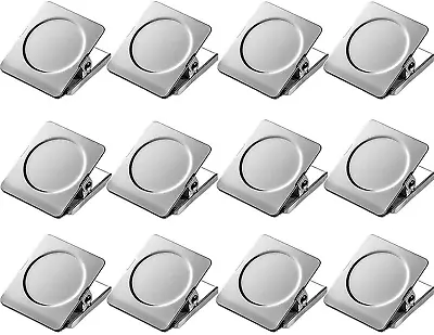 Strong Magnet Clips - 12 Packs Heavy Duty Metal Magnetic Clips For Refrigerator • $13.84