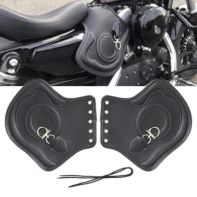 Universal Black PU Leather Heat Saddle Shield Deflector For Harley Touring 85-21 • $43.69