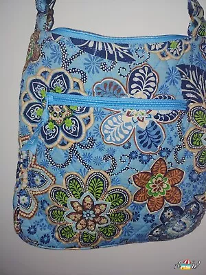 VERA BRADLEY Bali Blue Small Messenger Bag Crossbody FREE SHIPPING • $30