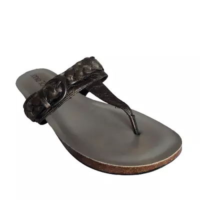 ...me Too Women's Clip Bronze Metallic Cushioned Thong Sandals Size: 9M  Nice* • $23.95