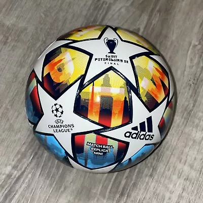 Adidas UEFA Champions League 2022 Final Mini Replica Ball Saint Petersburg Sz 1 • $27.99