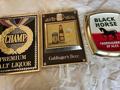 Lot Of 3 Vintage New Jersey And Massachusetts Beer Signs • $79.99