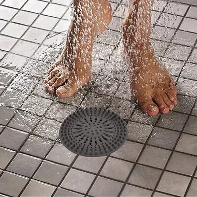 Round Drain Hair Catcher Sink Strainer Hair Trap Cover Bathroom Shower Kitchen • £2.23