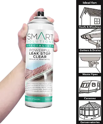 £14.99 • Buy Leak Stop Spray N Seal Fix Clear Instant Waterproof Sealant Mastic Gutter Roof 