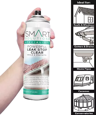 £11.79 • Buy Leak Stop Spray N Seal Fix Clear Instant Waterproof Sealant Mastic Gutter Roof 