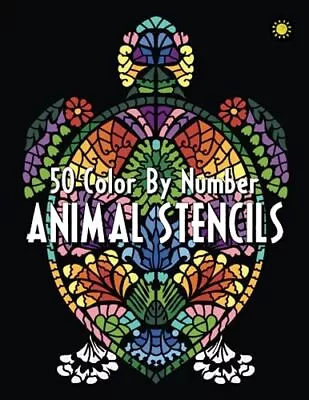 ANIMAL STENCILS Color By Number: Ac... Coloring Book  • £4.99