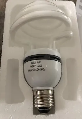 2x 36w E27 5500k Fluorescent Daylight Bulb CFL White Photo Photography Edison • £12