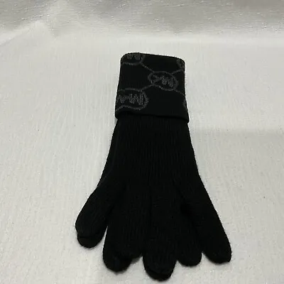 Michael Kors Knit Gloves Black/Grey Logo O/S Fits Most New! NWT • $19.99