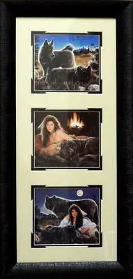 Maija Native Wolf Trilogy-Framed 14 X 24 • $69.95