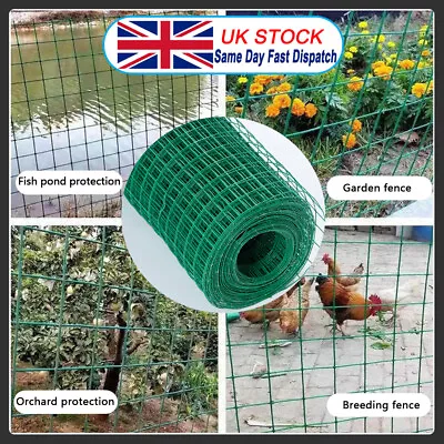 91cm X 10M Welded Chicken Wire Mesh Animal Fence Barrier Garden Fencing Net Mesh • £18.99