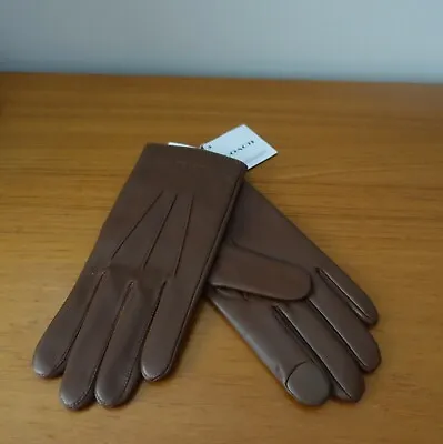 Coach Leather Gloves In Dark Saddle Color Size Small. Nwt • $94.99