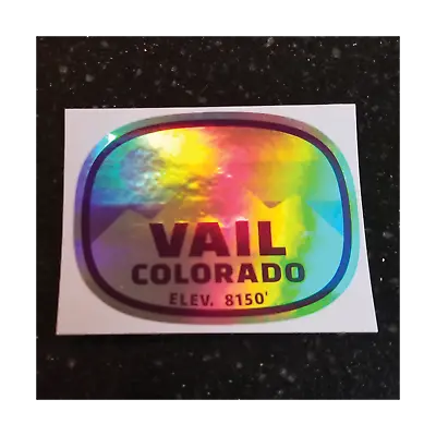 Skiing Vail Colorado Holographic Sticker Decal 3.75  Snowboarding Ski Hologram • $5.49