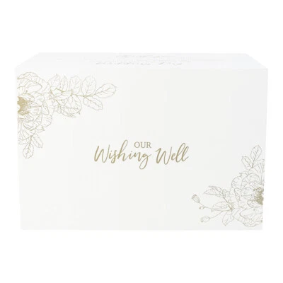 Wedding Wooden 30x20cm Wishing Well Decorative Card Box Engagement Decor White • $62