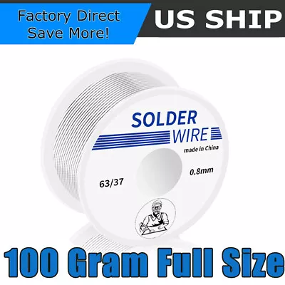100g 60-40 Tin Rosin Core Solder Wire For Electrical Soldering Sn60 Flux 0.8mm • $6.39
