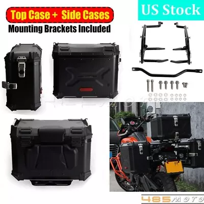 Top Case Side Cases Saddlebags Luggage Box Hard Case W/ Brackets For Pan America • $1249.99