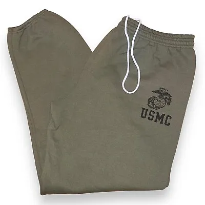 Vintage USMC OD PT Sweatpants Physical Training Mens Soffe USA Made Marines XL • $20