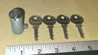 Medeco Plug Lock Cylinder With 4 Working Keys For  ' L ' And ' T ' Handles • $32.50