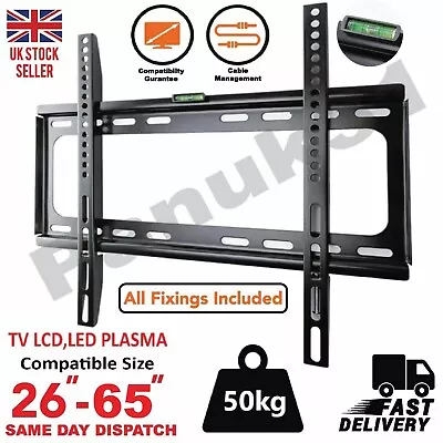 £9.99 • Buy TV Wall Bracket Mount For 26 32 37 40 42 50 55 60 Upto 62  Inch Plasma LCD LED