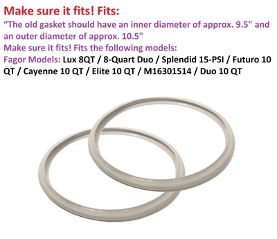 £29 • Buy 2pack Gasket For All Models Listed 10 Inch Pressure Cooker Gasket Seal-
