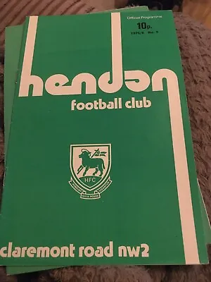 Hendon V Walthamstow Avenue 1975/76 RIL • £3.49