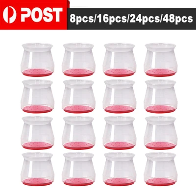 $16.58 • Buy 8-48pcs Ruby Slider Chair Leg Protector Hardwood Floors Fits All Shape Chair