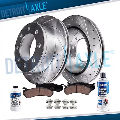 Front Drilled Brake Rotors + Brakes Pads For 2010 Ford F-250 F-350 Super Duty SD • $180.91