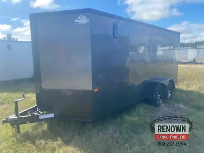 NEW 7X16 TA 7 X 16  Enclosed Cargo Trailer W/ Ramp -Semi-Screwless Blackout • $6399