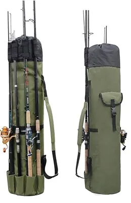 Fishing Rod Reel And Gear Carry/ Storage Bag. Waterproof Material. Holds 5 Rods • $19