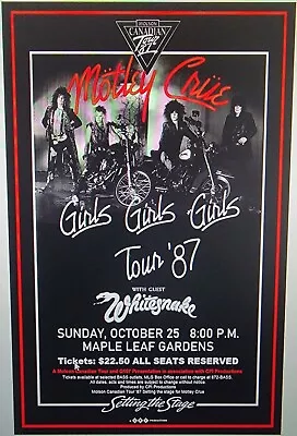 Motley Crue Girls Girls Girls Toronto Tour Poster • $18.29