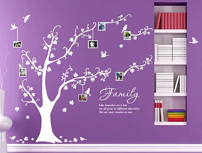 Large Family Photo Tree Birds Wall Sticker Home DIY Tree Sticker Home Decor • £13.99
